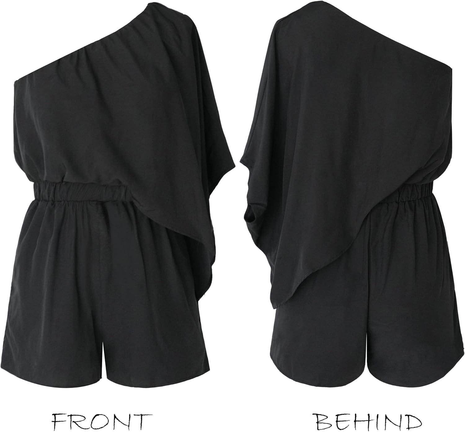 CUPSHE Women's One Shoulder Romper — how it fits your day