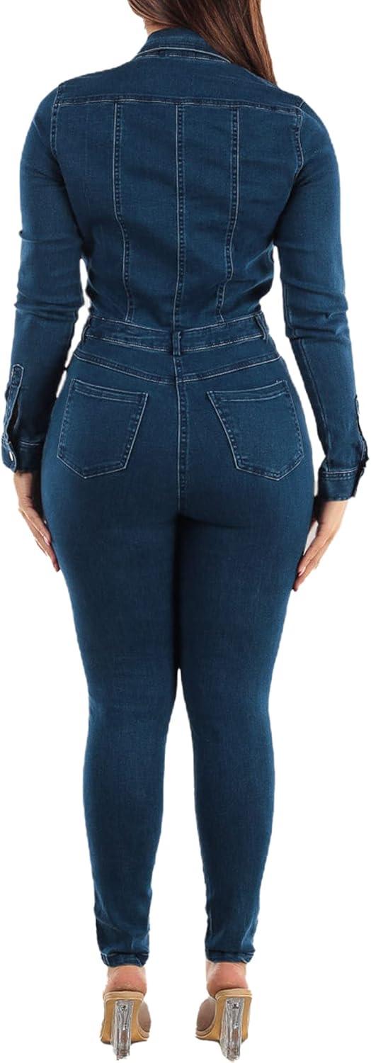 ECDAHICC ‍Women's Denim Romper - How​ It⁣ Sits ⁢When You Move