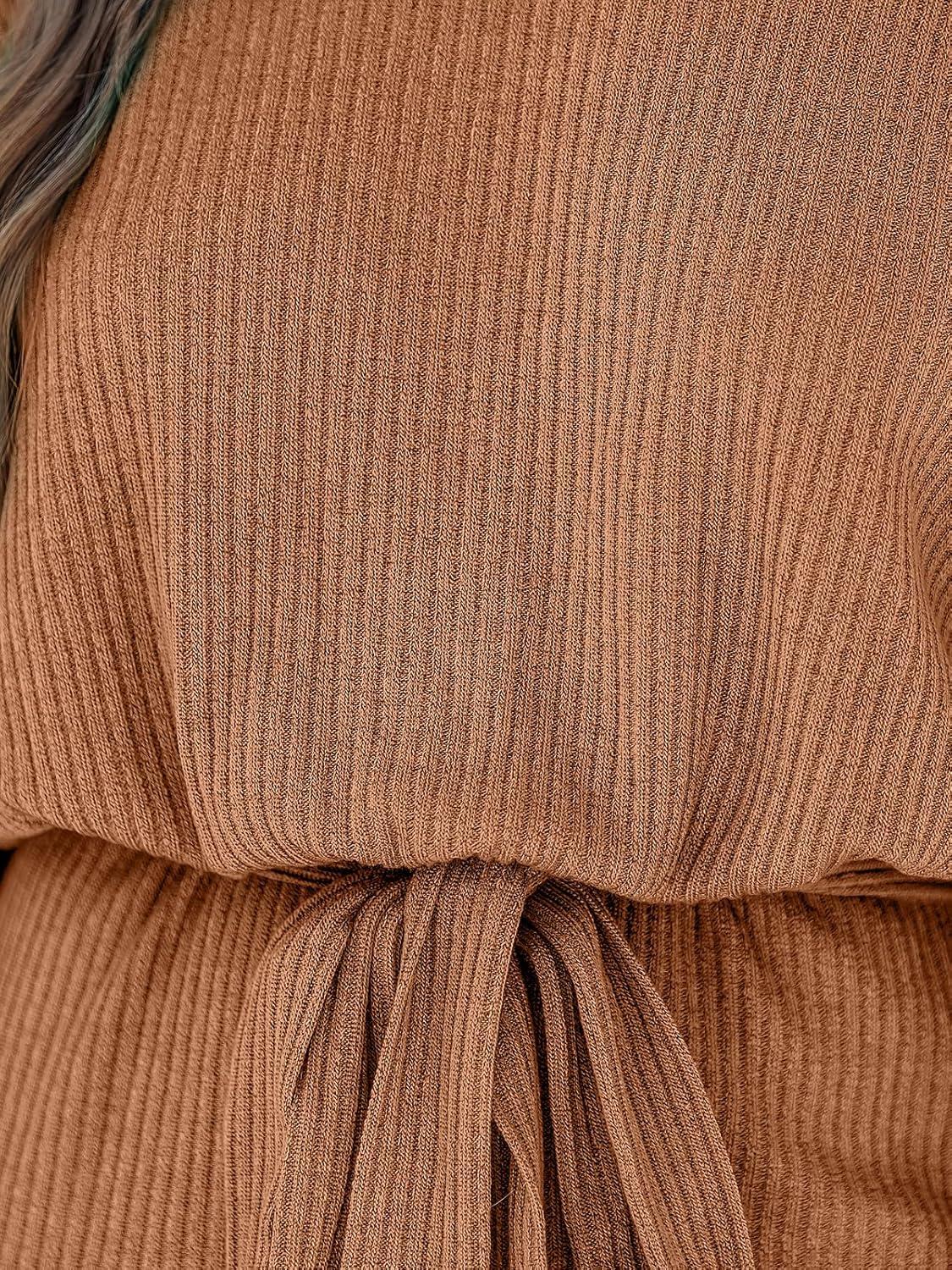 Effortless Style with CUPSHE's Knit Mini Lantern Sleeve Dress