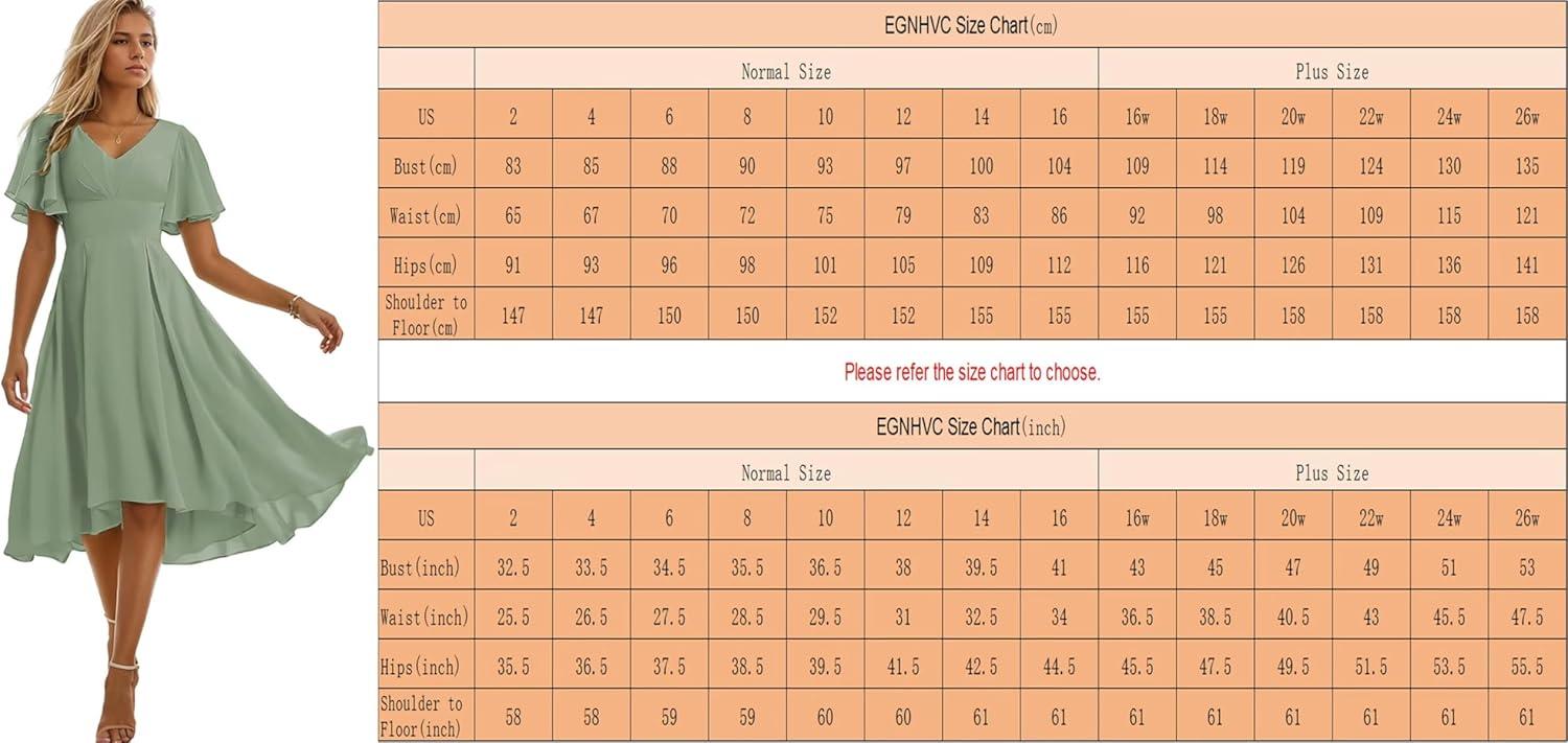 Elegant Tea ‍Length⁤ Bridesmaid‍ Dresses with⁣ V Neck & Short Sleeves