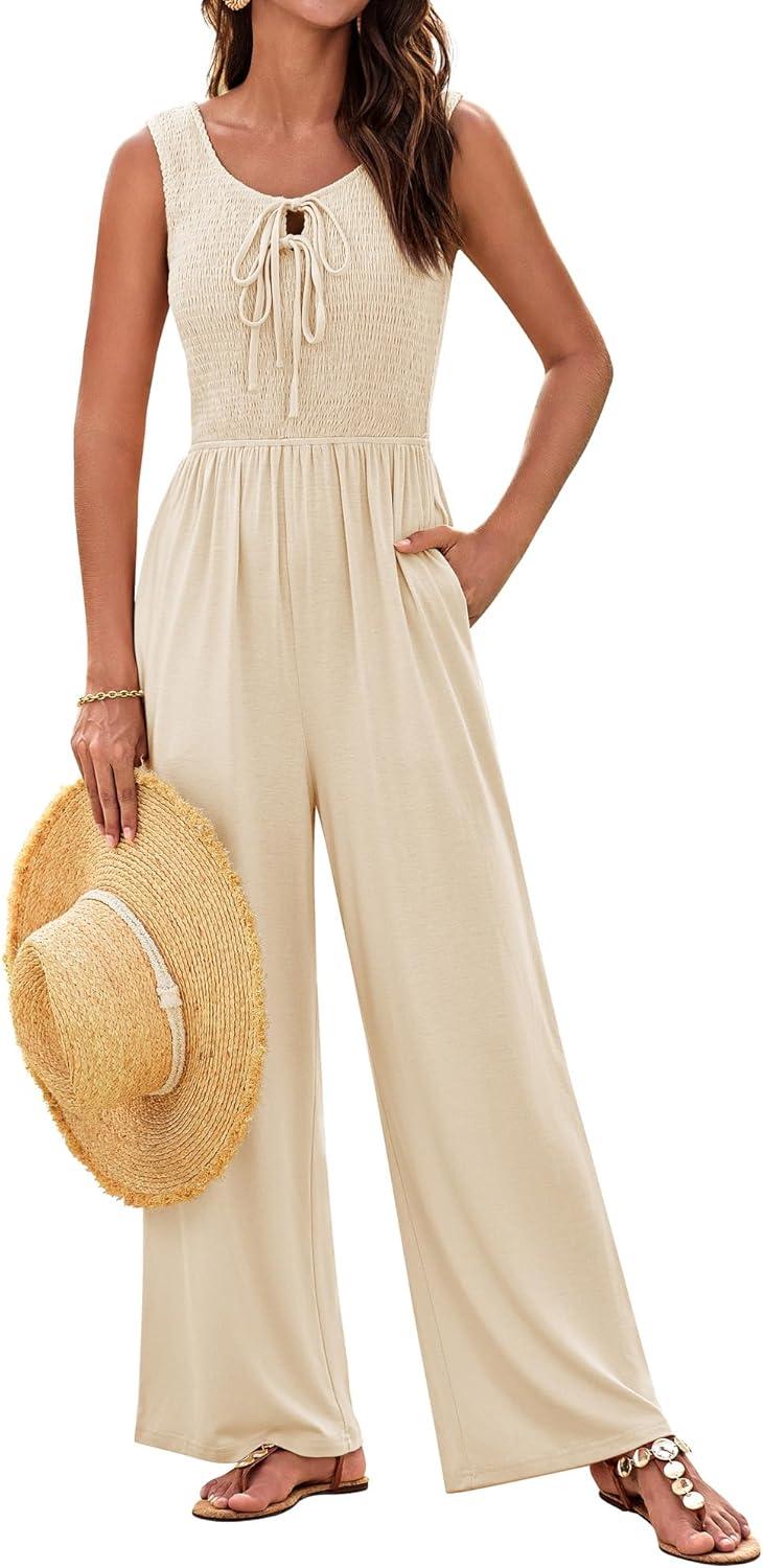 Flowy Comfort Meets Chic: Exploring GRACE KARIN's Bow Tie Jumpsuit