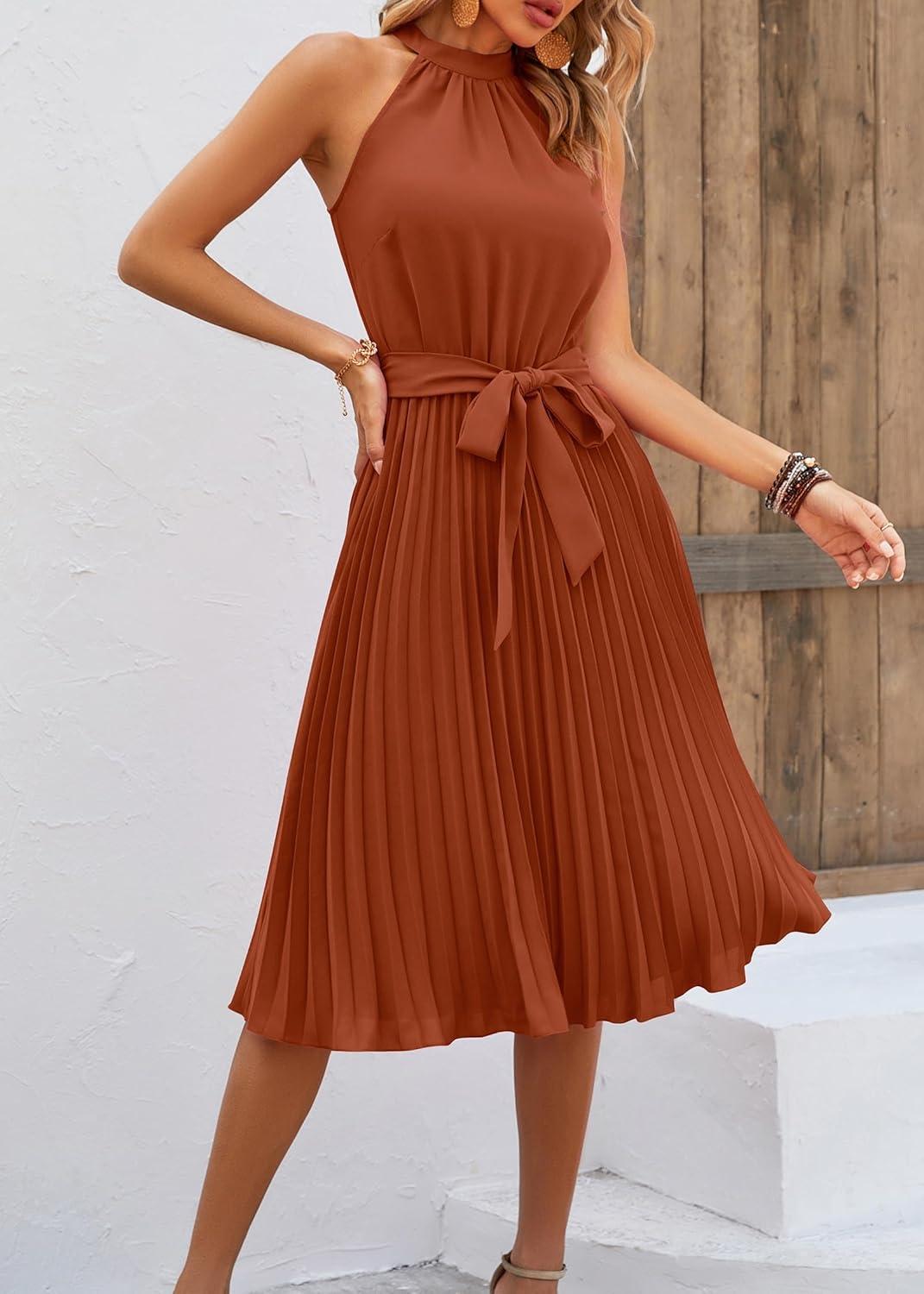 Flowy Elegance: Exploring KIRUNDO's 2025 Summer Halter Dress