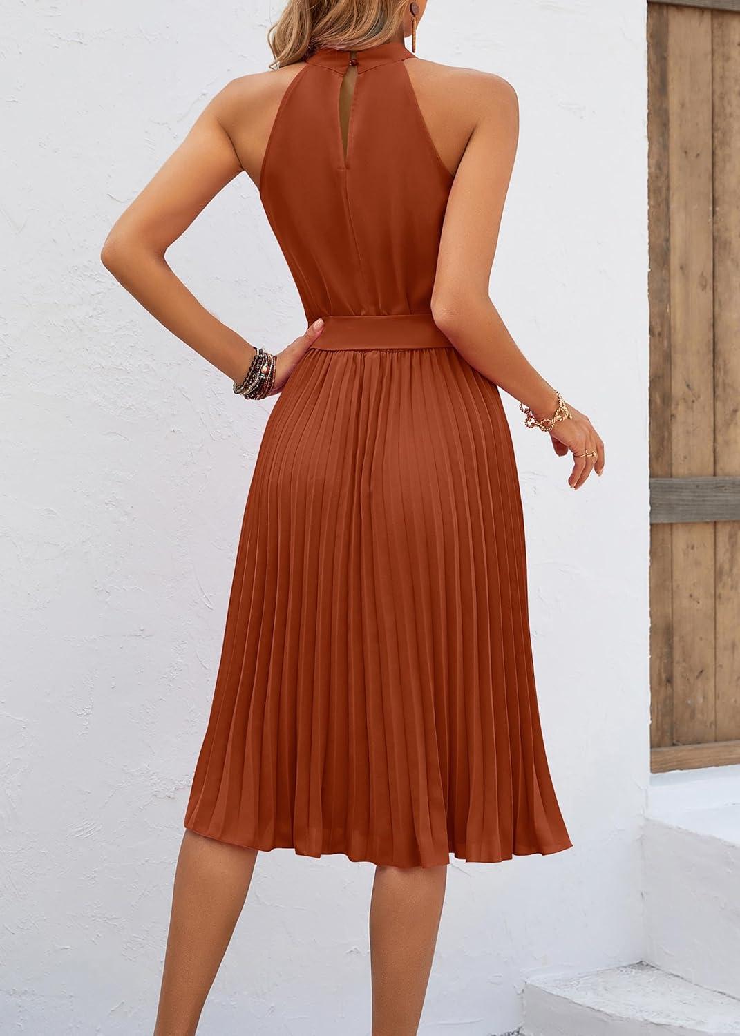 Flowy Elegance: Exploring KIRUNDO's 2025 Summer Halter Dress