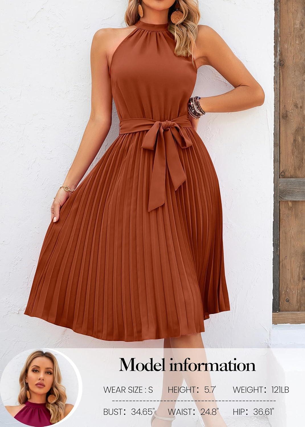 Flowy Elegance: Exploring KIRUNDO's 2025 Summer Halter Dress