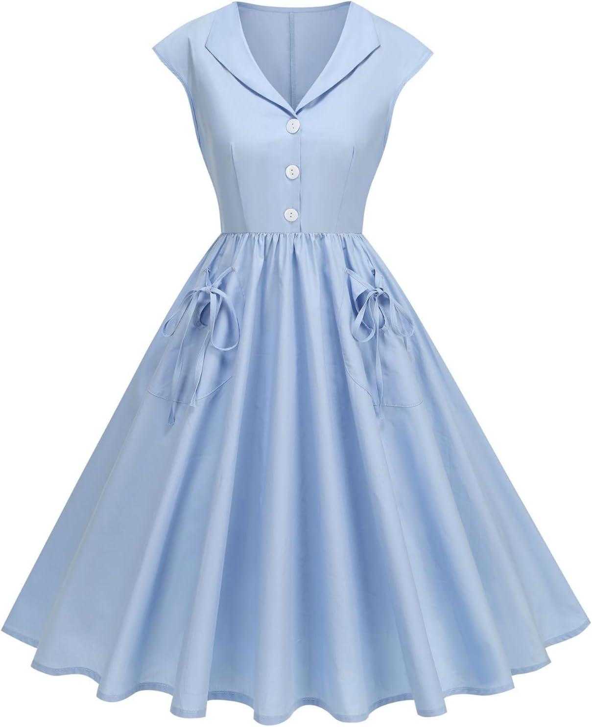 Generic Women's Vintage 1950s Dress:‌ how it moves⁢ on you