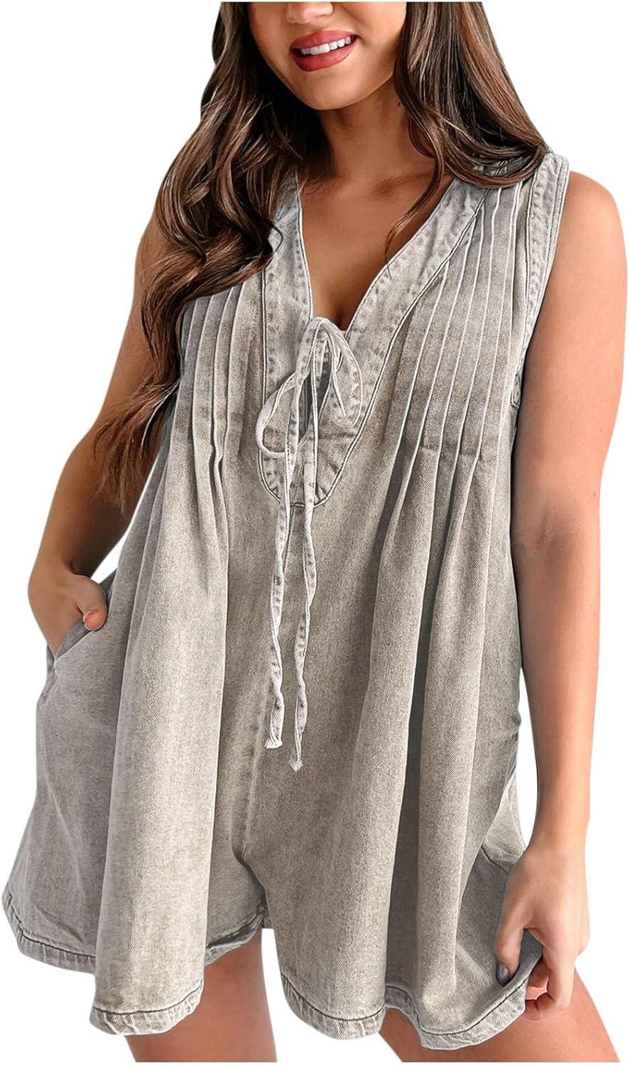 HGps8w Women's Denim Romper Oversized: how it fits you