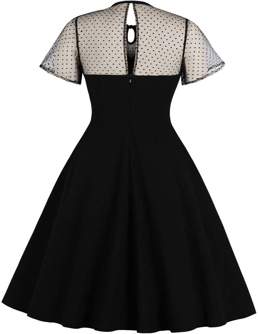 IWEMEK ⁢women's 1950s Polka Dot Audrey Dress for your day
