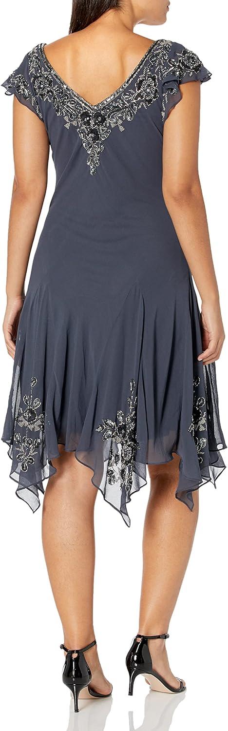 J Kara Women's Flutter Sleeve hanky Hem Dress you might wear