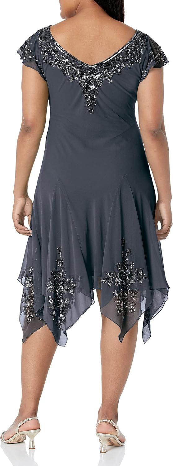 J Kara Women's Flutter Sleeve Hanky Hem Dress you might wear