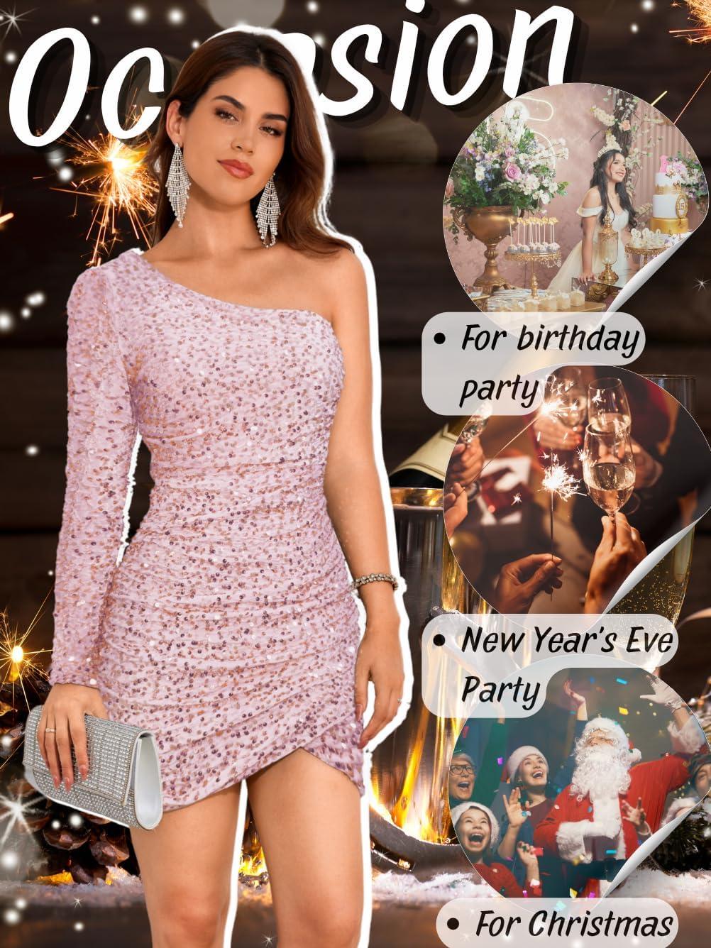 Kaei&Shi Sequin Wrap Dress: Stylish Sparkle for night Events