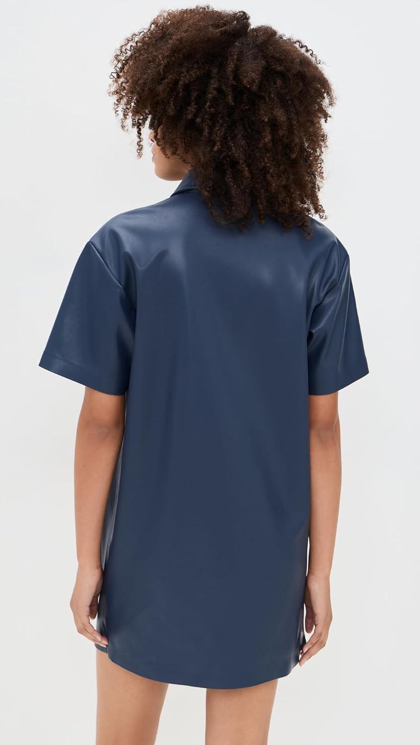 LE BOP Women's Solene Faux Leather Polo Dress‌ - for your⁢ day