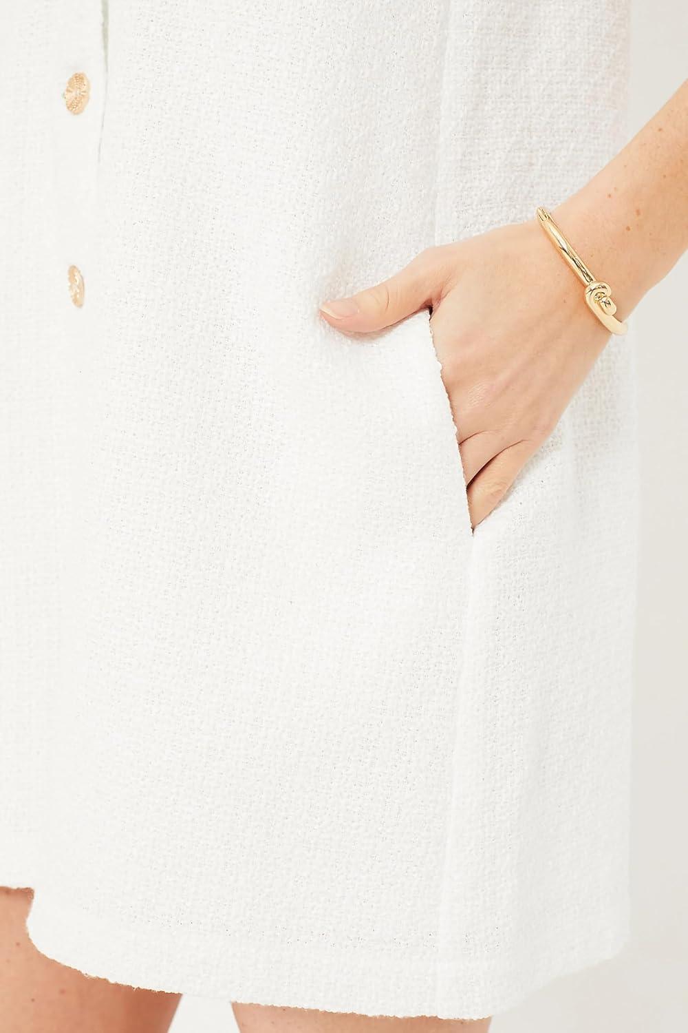 LifeShe Women's Sleeveless Tweed Jackie Rompers for your day