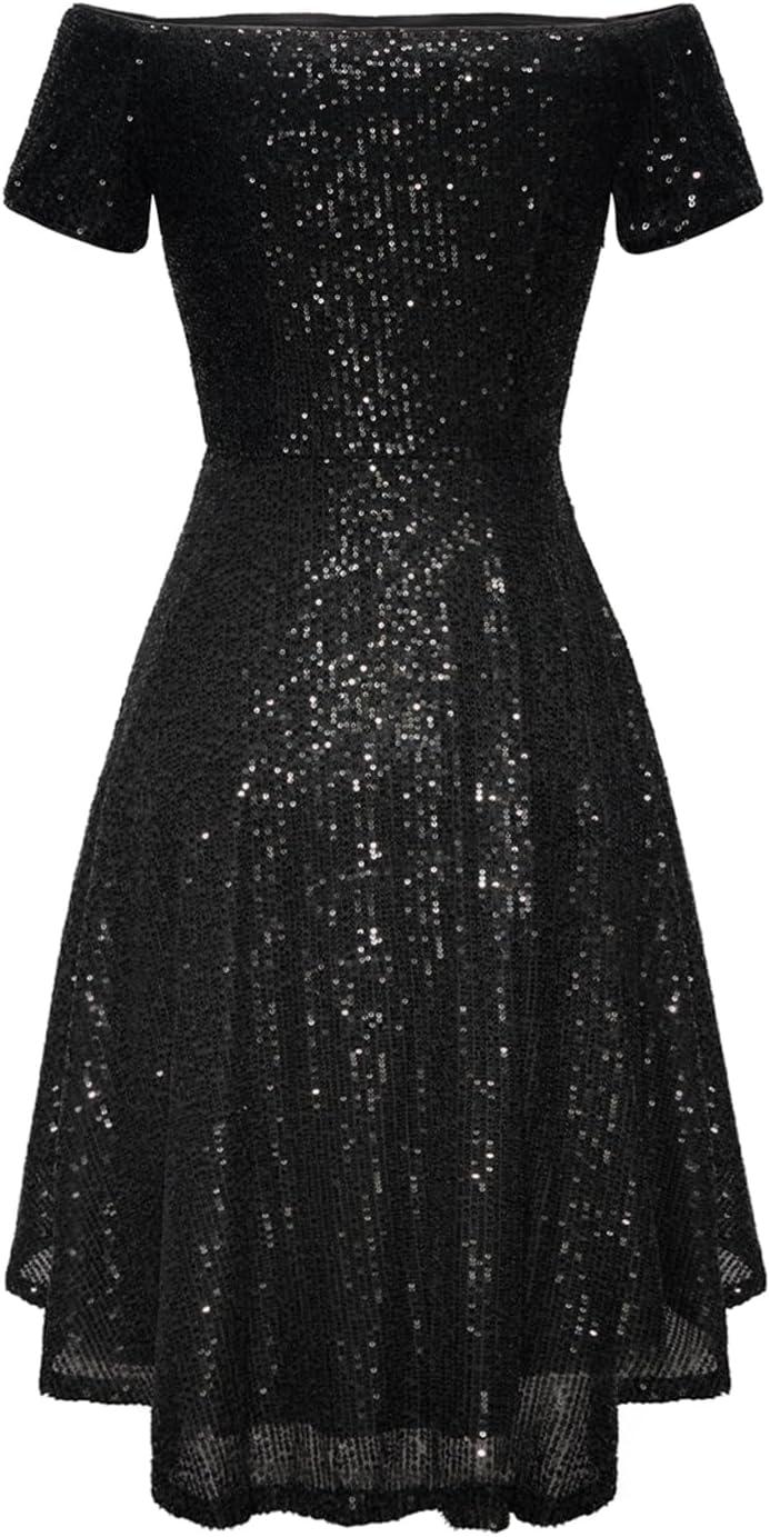 MISSCHEN Women's Sequin Off-Shoulder⁢ Dress for your evening