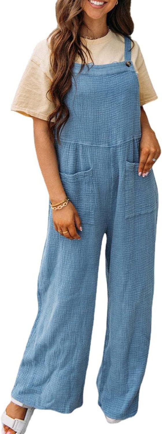 OPISSU Women's Gauze Jumpsuit Romper, how it fits you