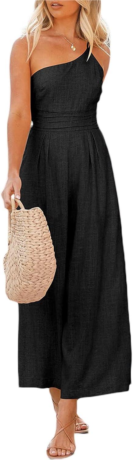 Pengnight⁣ Women's One Shoulder Jumpsuit for your daily look