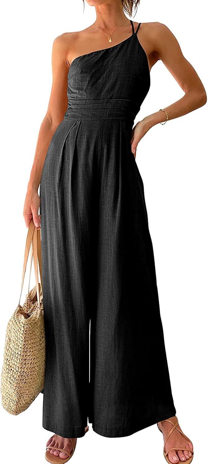 Pengnight Women's One Shoulder Jumpsuit for your ‌daily ‌look