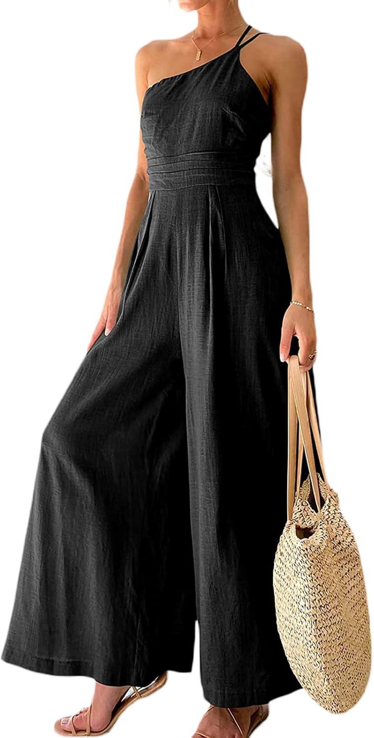 Pengnight Women's One Shoulder Jumpsuit⁣ for⁤ your daily look