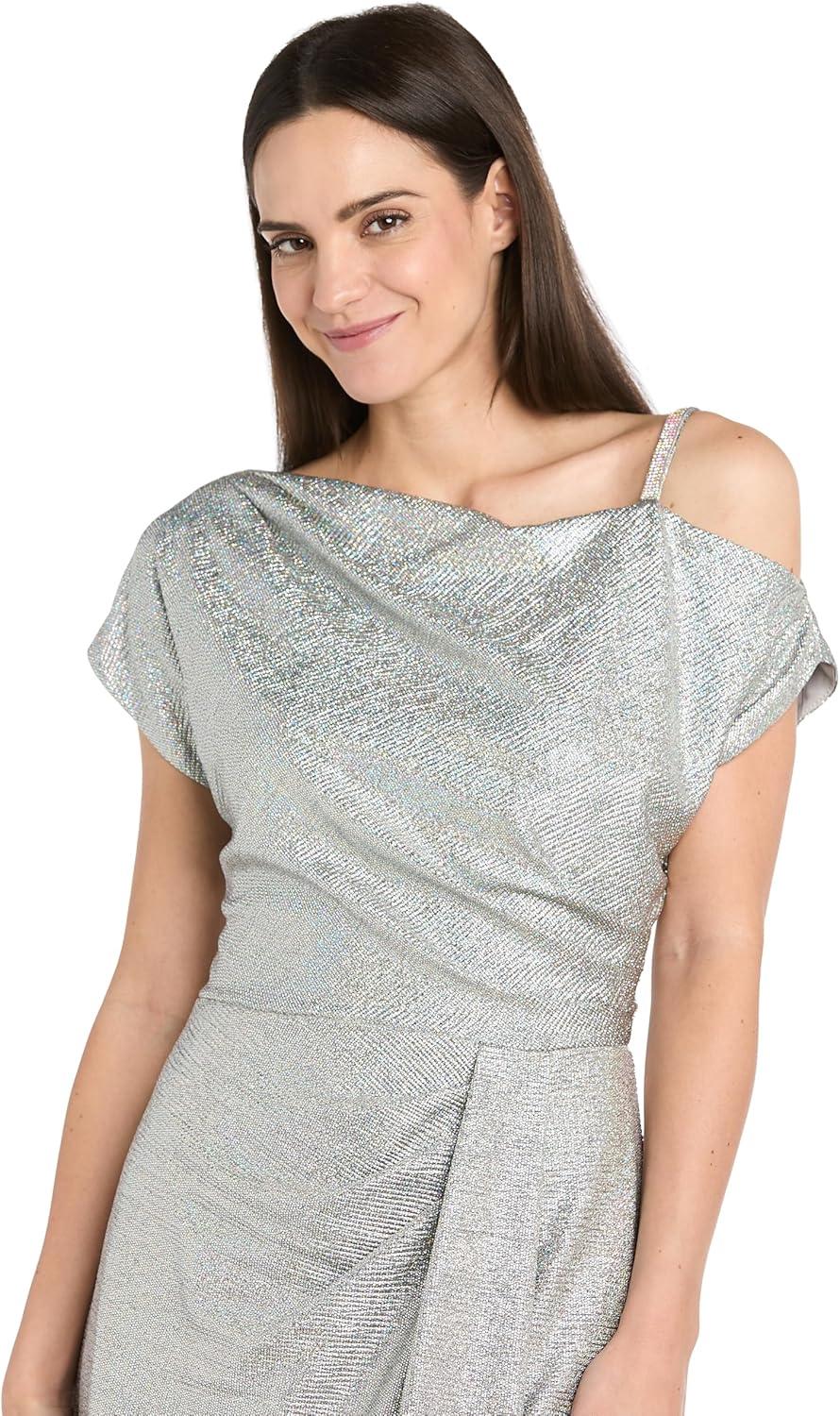 R&M Richards Rainbow Foil Gown: Elegance Meets Modern Glamour