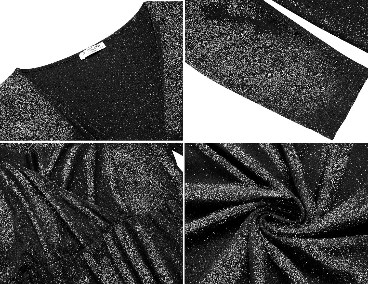 Shimmer and Comfort: Exploring IN'VOLAND Plus Size Glitter dress