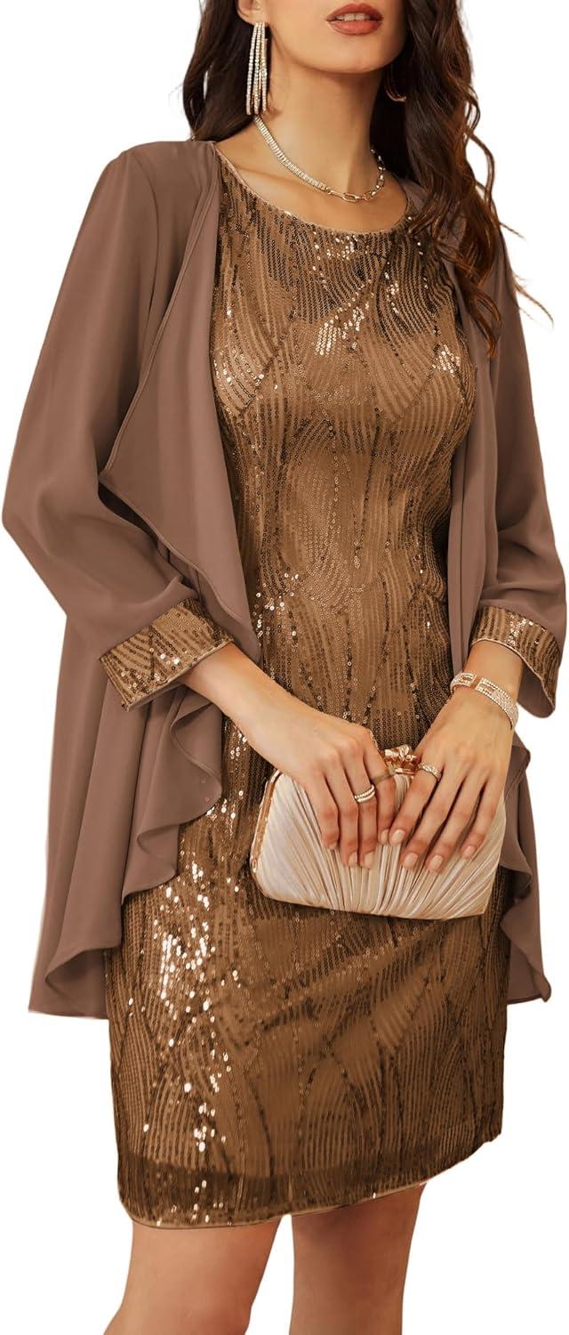 Shining Elegance:⁤ Exploring GRACE‍ KARIN's Two-Piece Sequin Dress