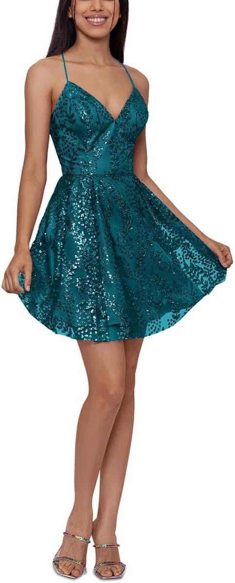 Sparkling Green Glam: Reviewing Blondie Nites' Fit & ⁣Flare Dress