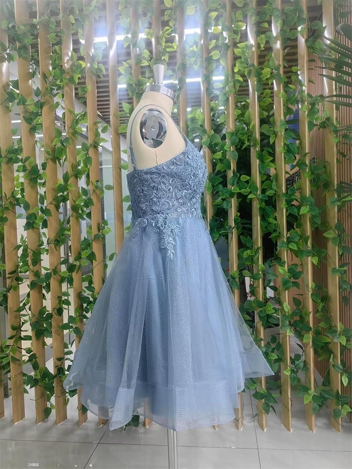Sparkly Lace Tulle Homecoming Dress: Stylish & Youthful Flair