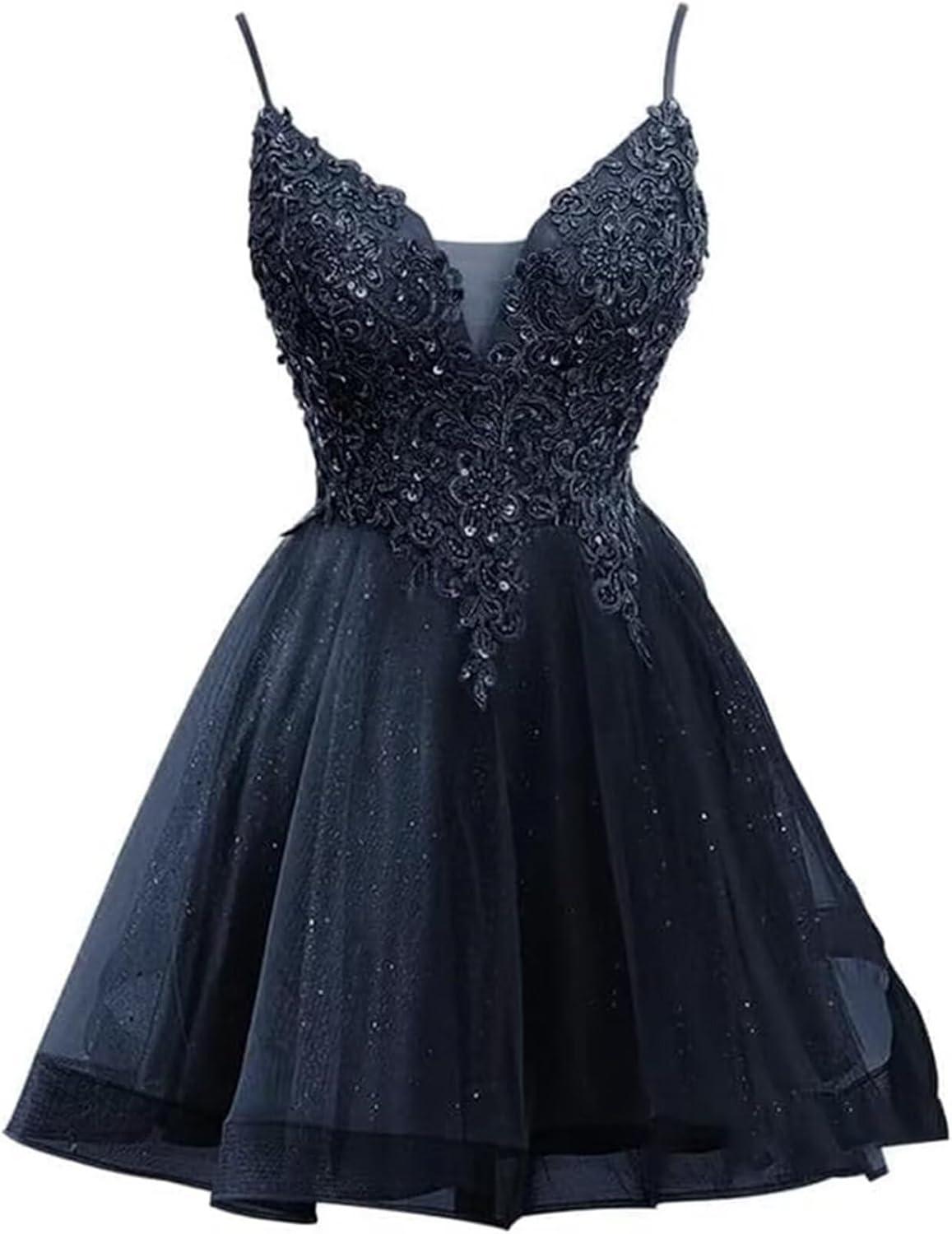 sparkly Lace Tulle Homecoming Dress: Stylish & Youthful Flair