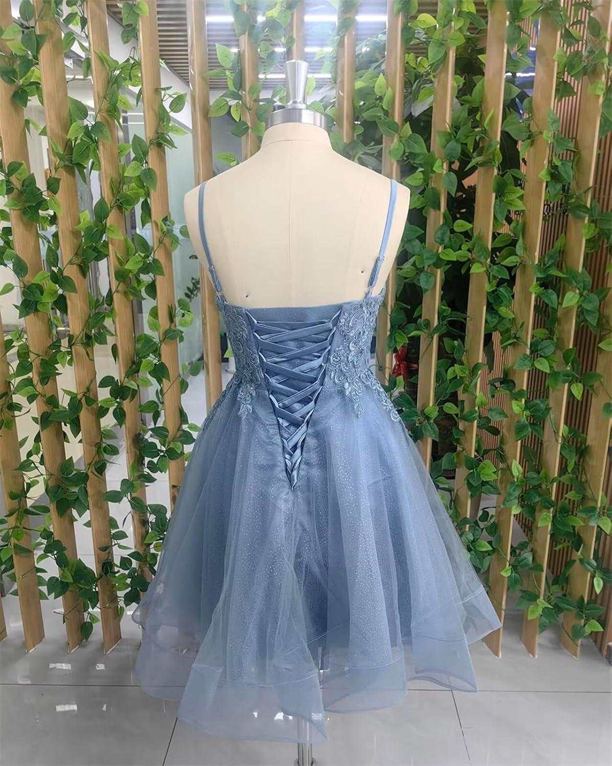 Sparkly Lace Tulle Homecoming dress: Stylish & Youthful Flair
