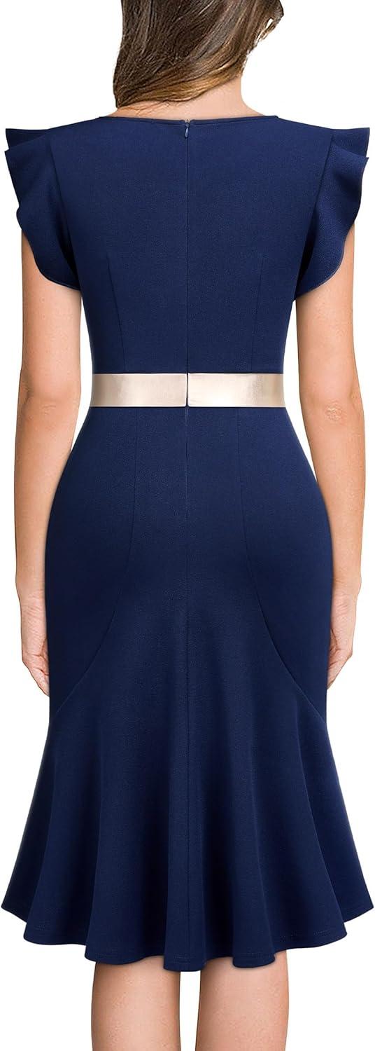 Stepping Back in Style: Exploring Miusol's Retro V-Neck Dress