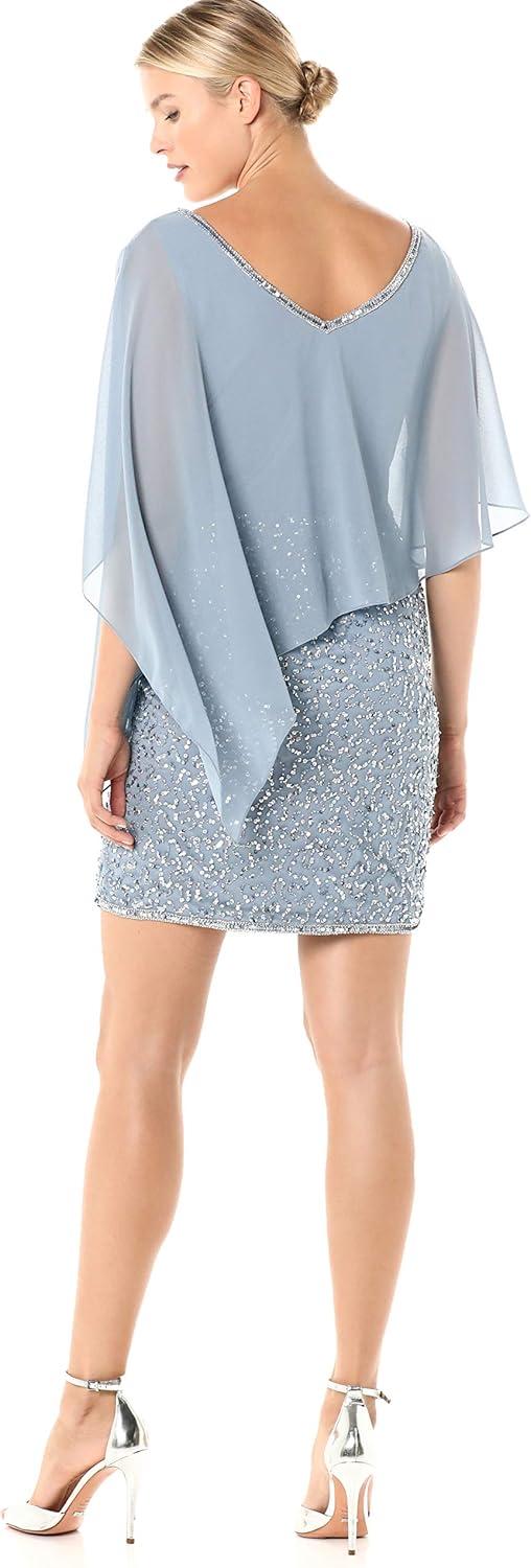 Stepping Out in J kara's Beaded V-Neck Cocktail Dress