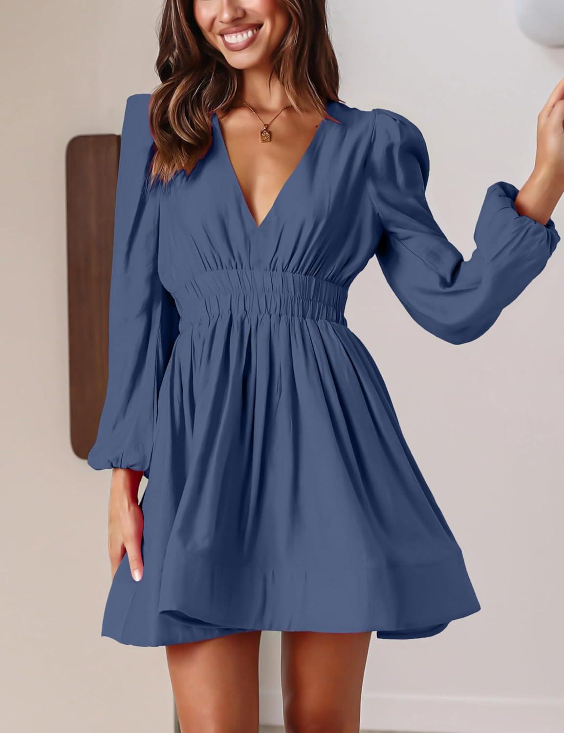 Stylish & flowy: Exploring ⁢the FAIABLE Mini Deep V Dress​ Appeal