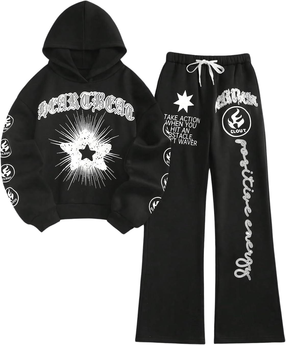 SweatyRocks Women's 2 Piece Letter Graphic Set for Your Day