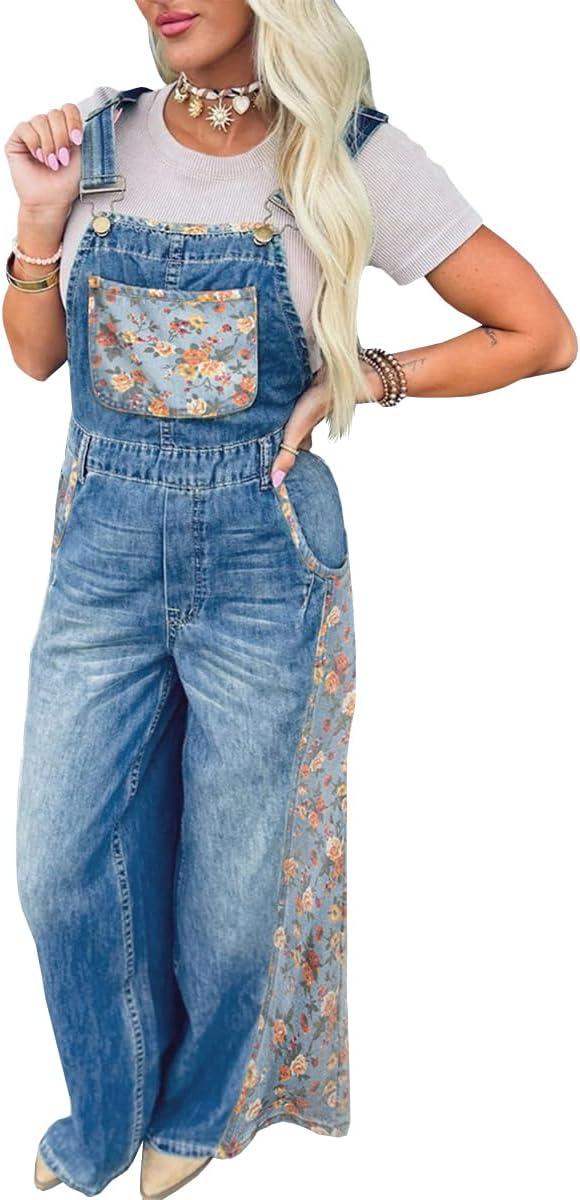 TACSTRUN women's Baggy 90S Denim‍ Overalls you wear daily