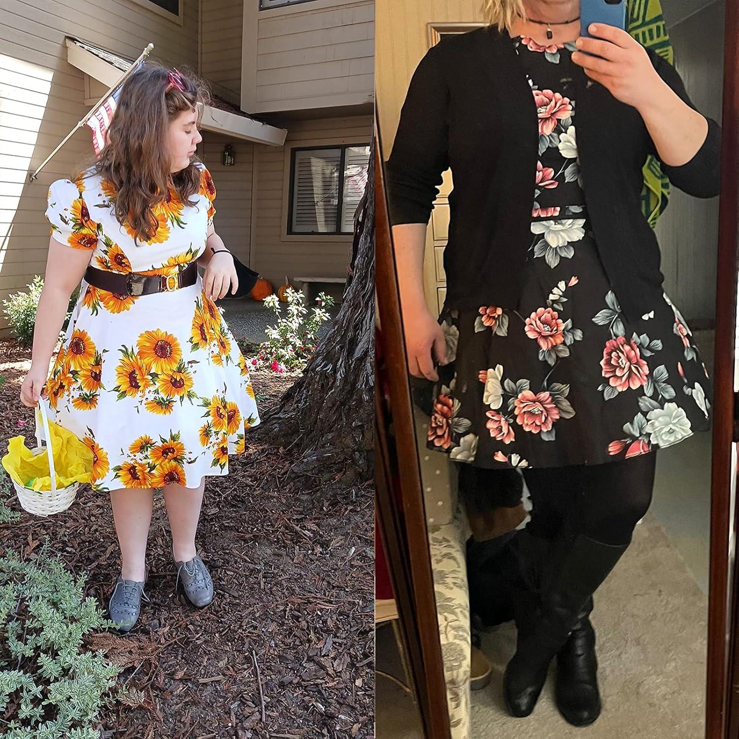 Tagunop ​Women's Boatneck Vintage 1950s Dress ⁤- you in it