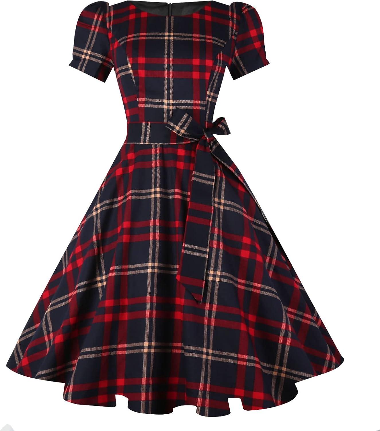 Tagunop Women's Boatneck Vintage 1950s Dress - you in it