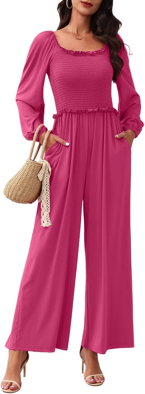 Tanou Women's Smocked Jumpsuit romper — how it fits your day