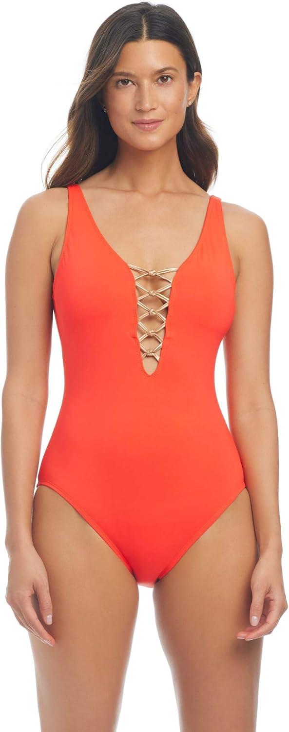 Bleu Rod Beattie Let's Get Knotty One-Piece, how you wear