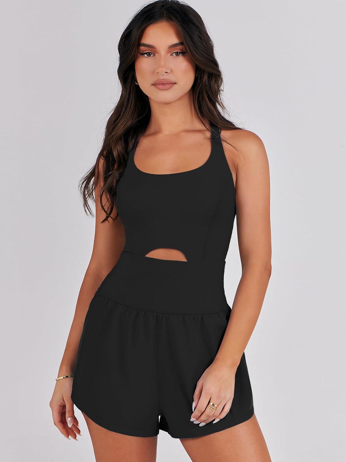 Caracilia Women's Workout Athletic romper for your easy runs