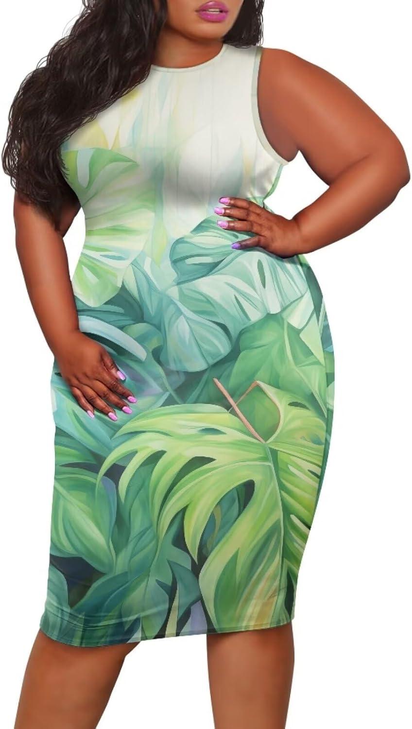 Doginthehole ‍Women's Plus Bodycon Sheath​ Dress For Work