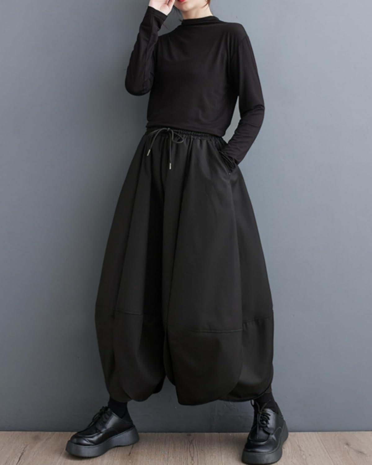 ellazhu women's Puffy​ Drawstring Pants ⁤GZ81 A, how you move