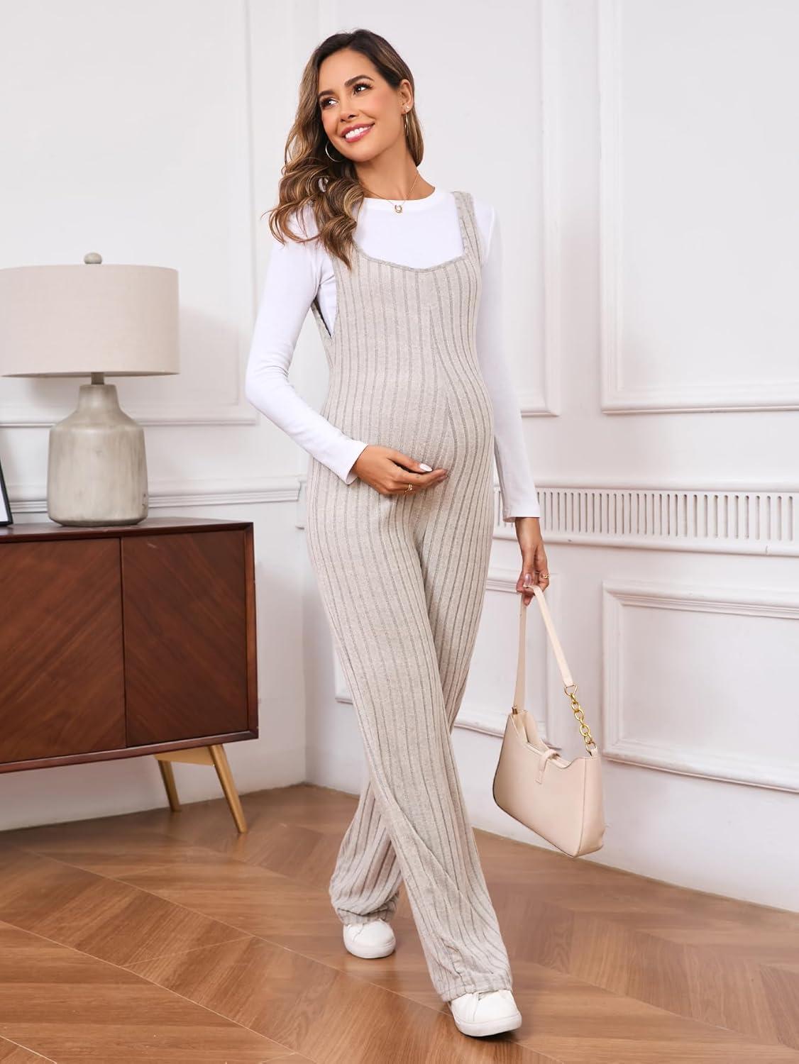 MakeMeChic Women's Maternity Jumpsuits Romper for your day