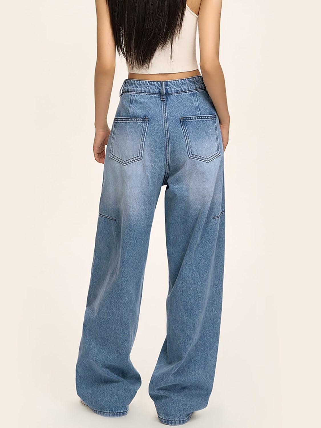 Mars power Women's Wide Leg Jeans — how they fit you