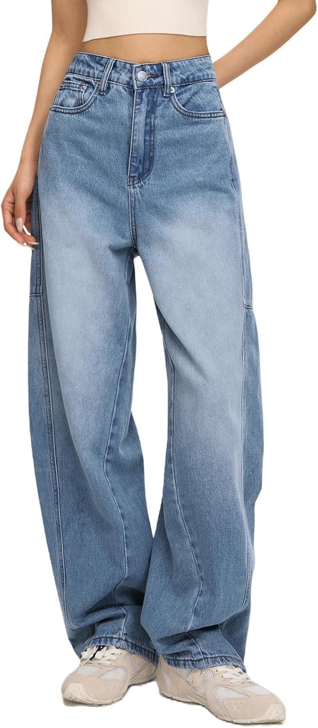 Mars power Women's Wide Leg Jeans — how they fit you