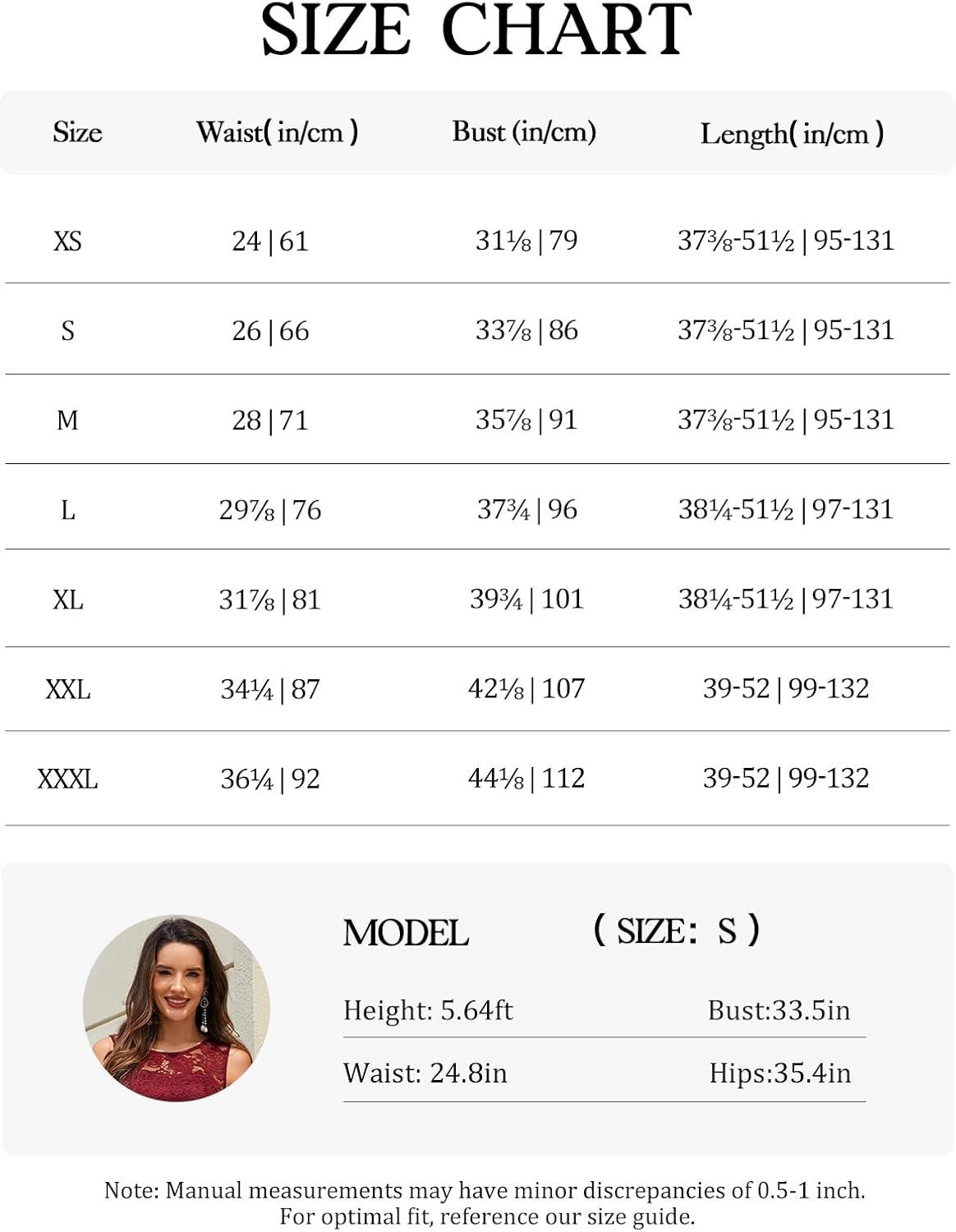 MUADRESS Women's​ Elegant Floral Lace Dress, how it⁣ fits you