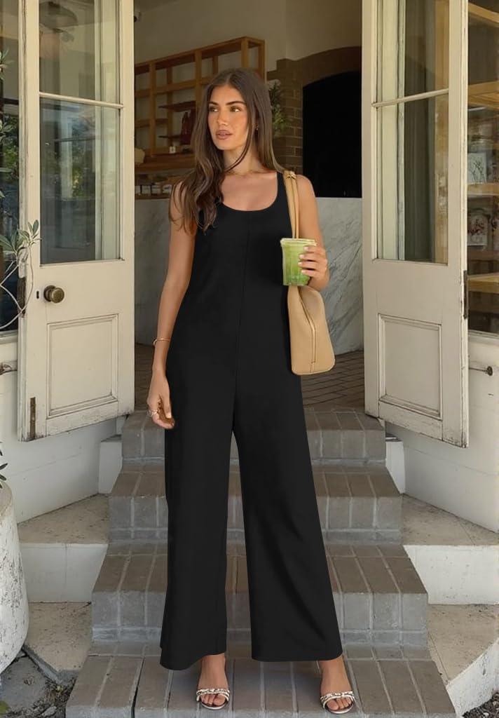 Muchpow Women's Summer Tank Jumpsuit — your‌ pocketed casual