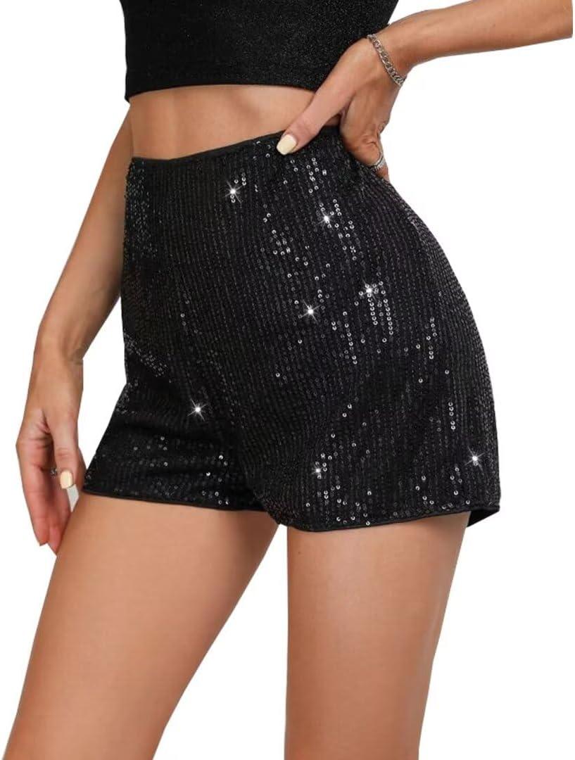Trendy classic style Women's Sequin Shorts when you go out