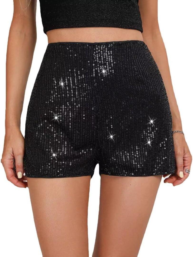 Trendy classic style Women's Sequin Shorts when you go out