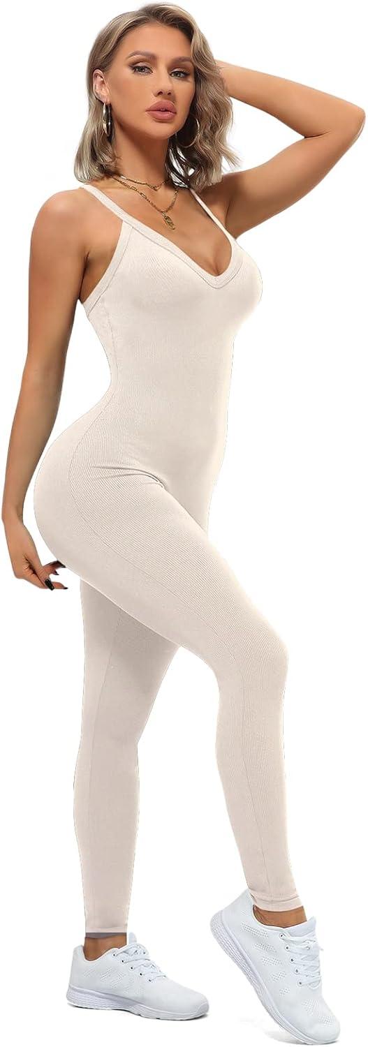 VUTRU Women's Sleeveless Bodycon Romper, how it fits you