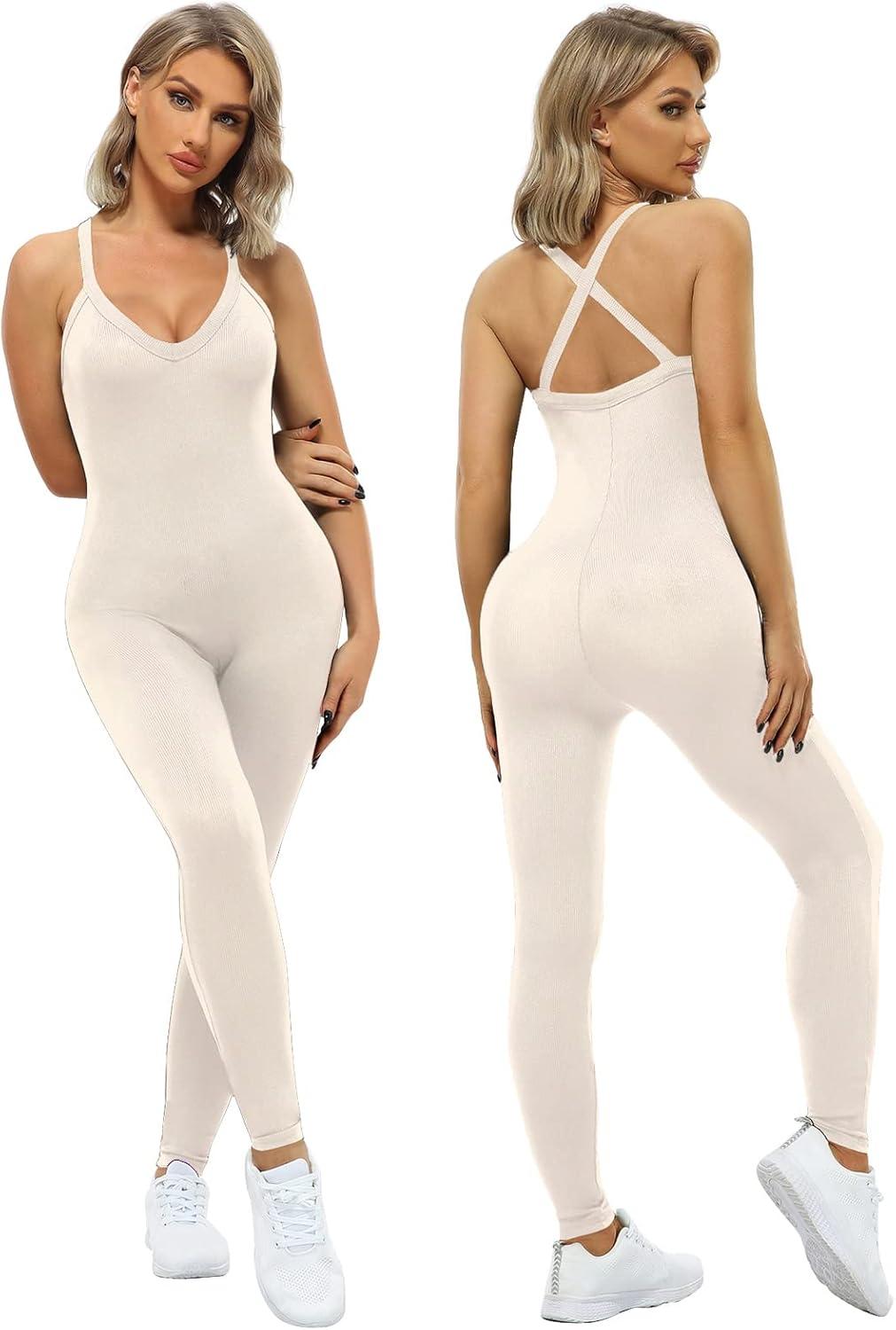 VUTRU Women's Sleeveless Bodycon Romper,how it fits you