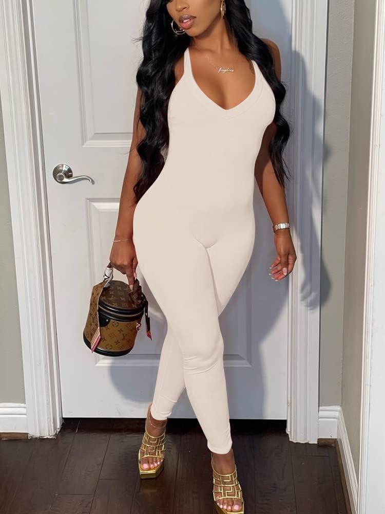 VUTRU Women's Sleeveless Bodycon Romper, how it fits you